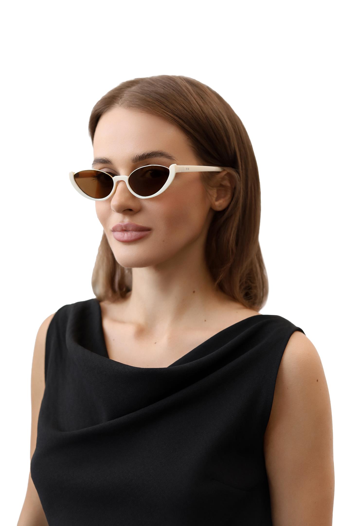 Сонцезахисні окуляри cat-eye Коричневий